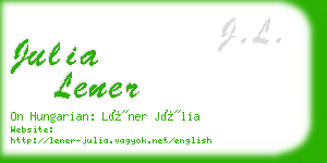 julia lener business card